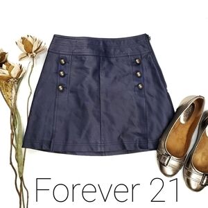 Forever 21 Blue Vegan Leather Rayon Blend Size 0